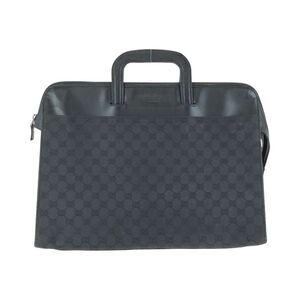 Gucci GG Canvas Leather Briefcase Black